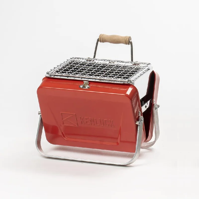 Anti-slip camp bedding-Kenluck Mini Grill / BBQ - Lucky Gloss Red