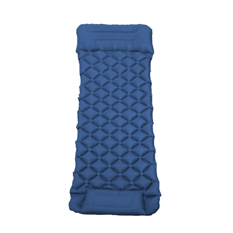 Ultralight inflatable mat-KILIROO Inflatable Camping Sleeping Pad with Pillow (Navy Blue) KR-ISP-100-HZ