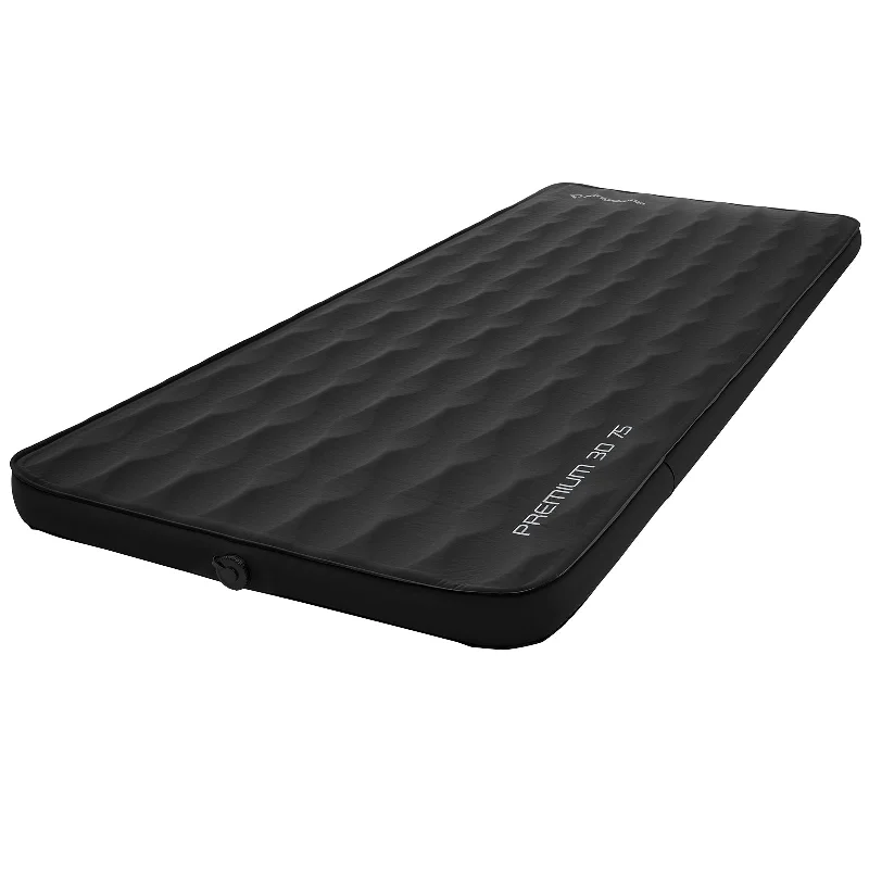 Lightweight camping tent-KingCamp Black Single 3D 3" Thick Self-Inflating Sleeping Mattress