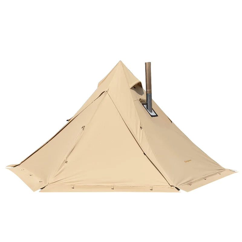 Solar-powered campsite lantern-KingCamp TORINO II 4-Season Family Glamping Tipi Tent