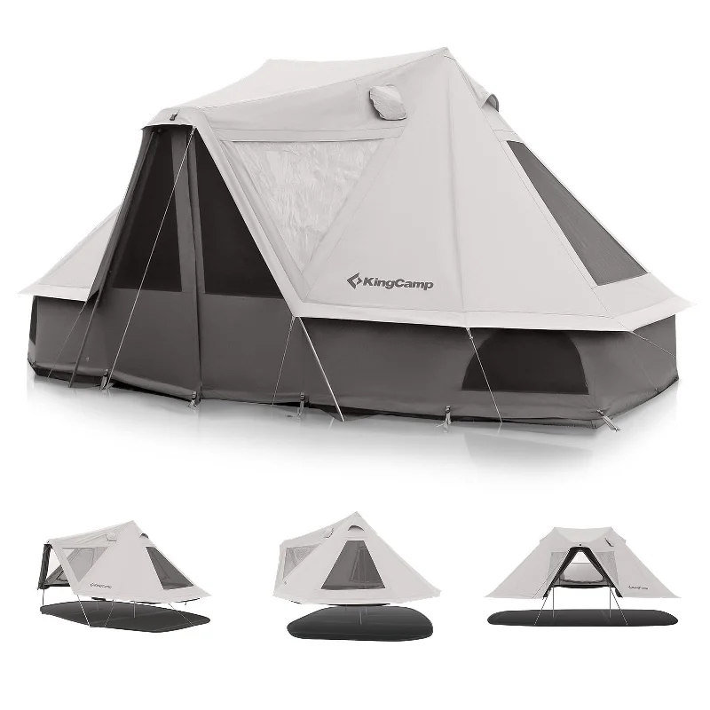 Foldable camp multi-tool-KingCamp Khan Villa 4-Season 4-6 Person Bell Tent