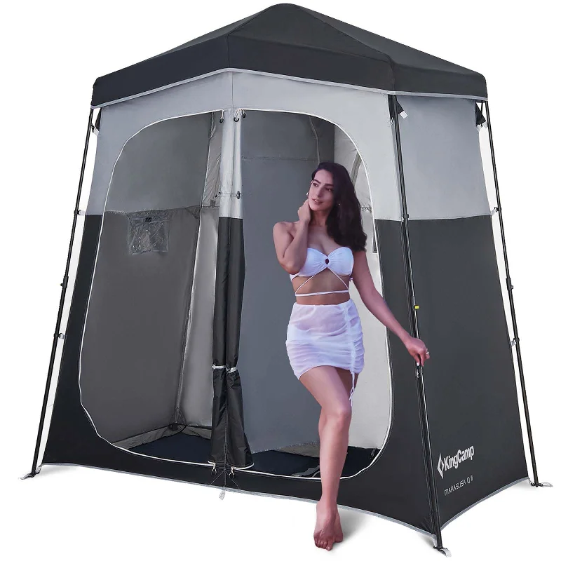 Rechargeable trail torch-KingCamp MARASUSA Q Double-Room Shower Tent