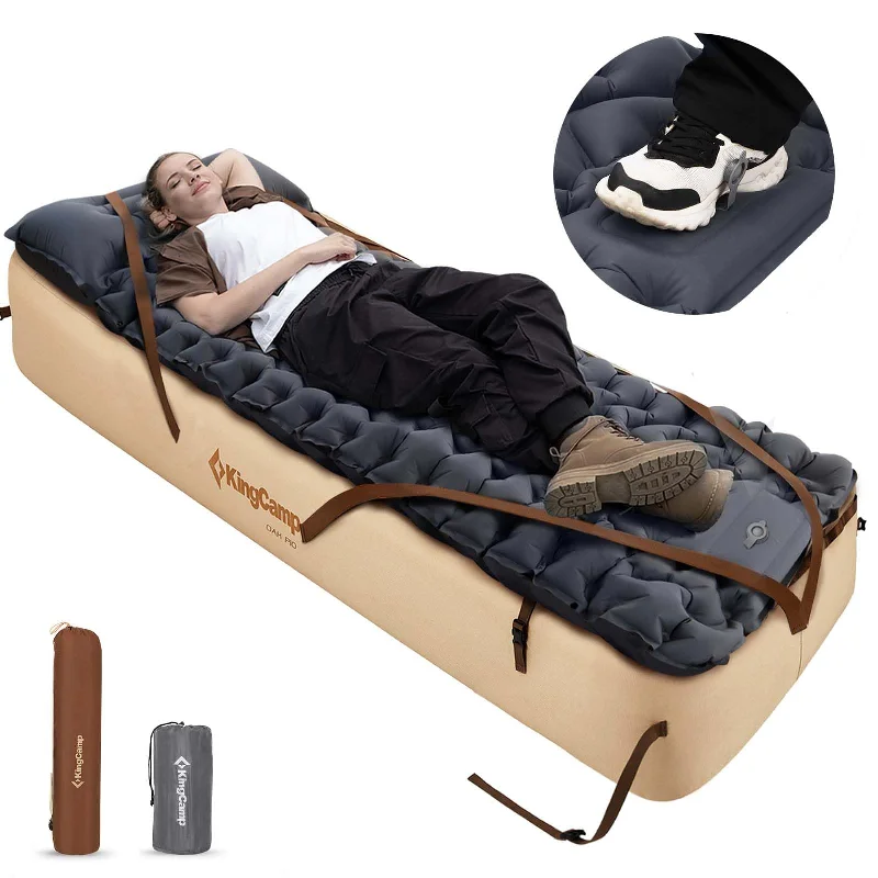 Rechargeable camp torch-KingCamp OAK P10 Camping Air Bed Frame with Inflatable Backpacking Pad