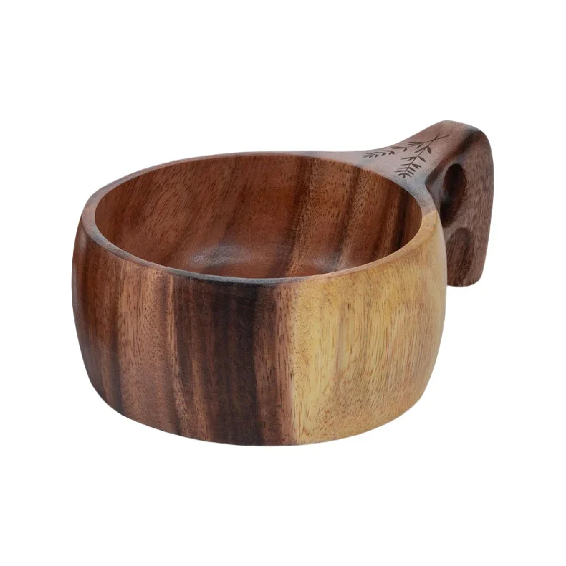 Insulated camp food container-Kuksa Wooden Drinking Cup