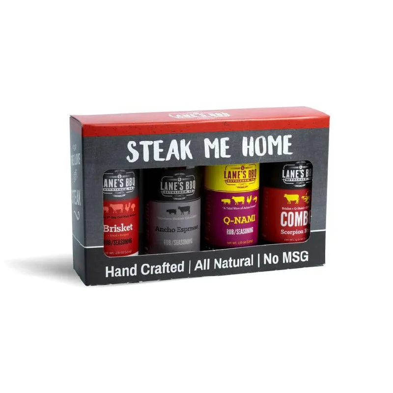 Lightweight tarp poles-Lane's BBQ Steak Me Home Gift Set