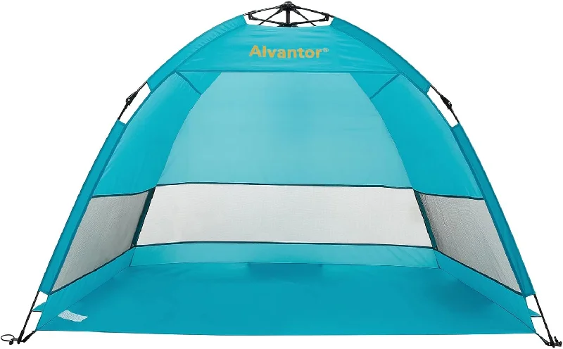 Compact emergency blanket-Alvantor 2-3 Person Beach Tent Sun Shelter - Portable Sun Shade Instant Tent for Beach with Carrying Bag,Anti UV for Fishing Hiking Camping, Waterproof Windproof