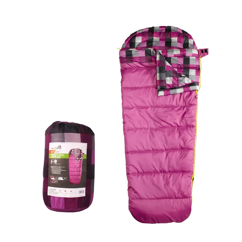 Rechargeable camp headlight-WOMEN'S MESA HYBRID REC SLEEPING BAG