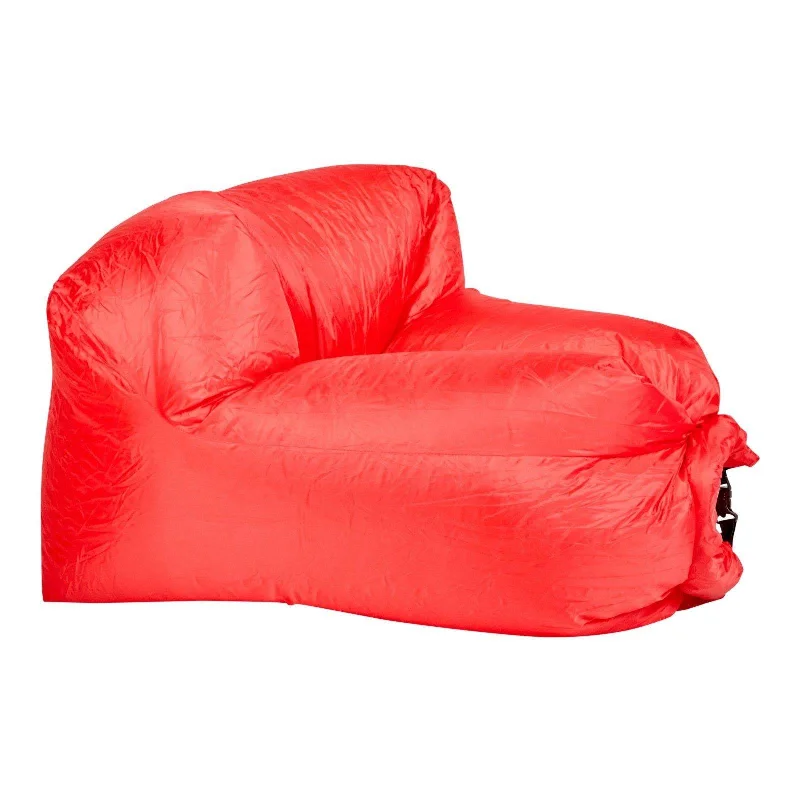 Foldable camp digging tool-Milano Decor Inflatable Air Lounger for Beach Camping Festival Outdoor Lazy Lounge Chair - Red