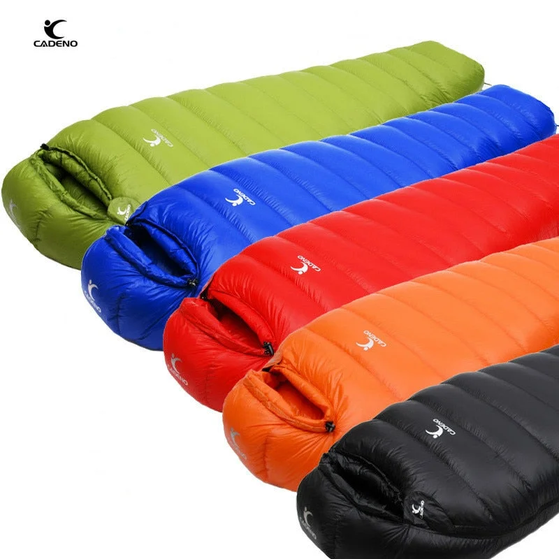 Waterproof gear pouch-Mummy Type Sleeping Bag Outdoor Ultralight Winter Autumn White Duck Down Sleeping Bag Adult Camping Hiking Climbing Travel