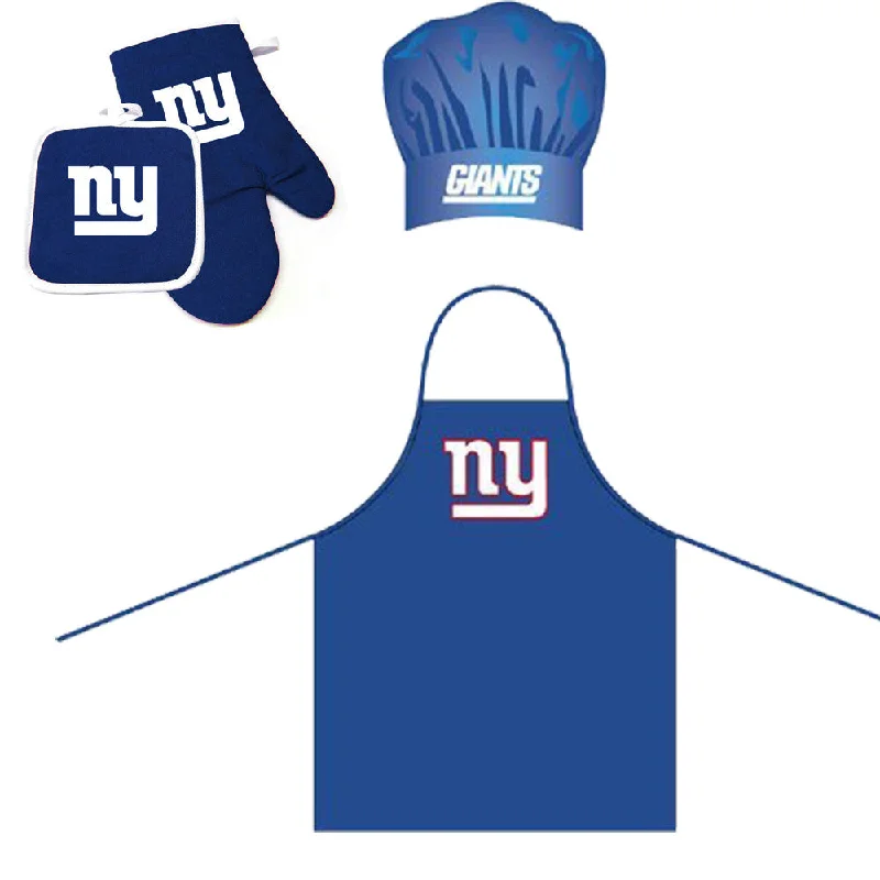 Rechargeable camp floodlight-New York Giants NFL Barbeque Apron, Chef's Hat and Pot Holder Deluxe Set