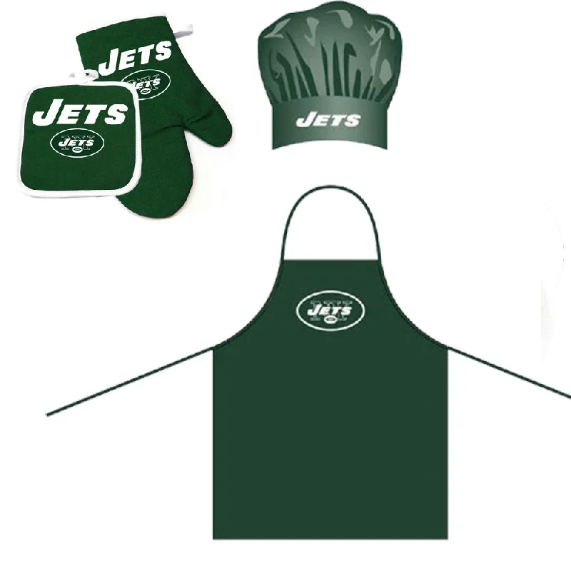 Insulated camp bottle-New York Jets NFL Barbeque Apron, Chef's Hat and Pot Holder Deluxe Set