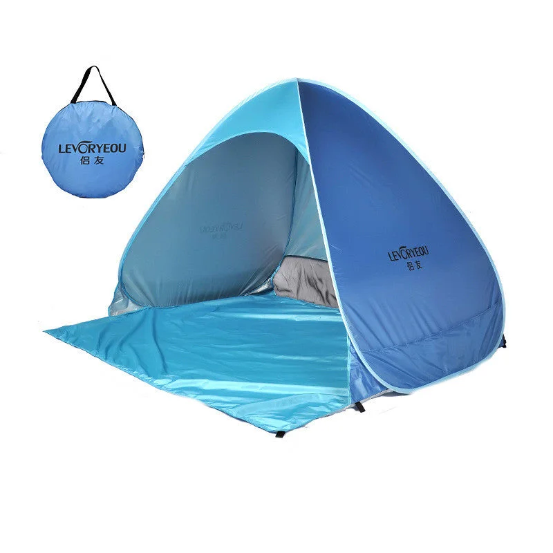 Quick-dry camp shorts-Outdoor Convenient Quick-open Curtain Tent