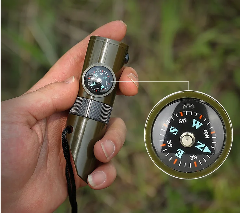 Portable camping percolator-Outdoor Professional Seven-in-one Multifunctional Survival Whistle