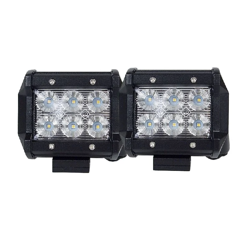 Waterproof dry sack-Pair 4inch CREE LED Work Light Bar Flood Beam Offroad Driving Lamp Reverse Fog