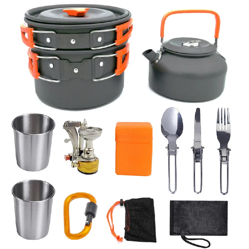 Non-stick camp grill pan-Portable camping cooker stove