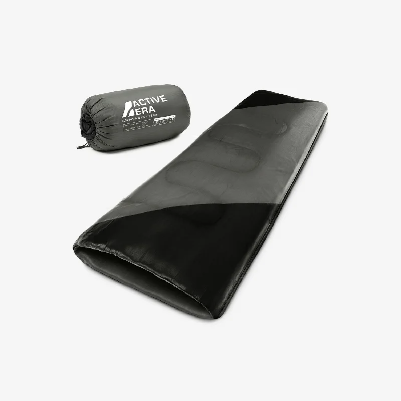 Windproof dual-burner stove-Premium Warm Lightweight Envelope Sleeping Bag (200 GSM) - 2 Seasons - Black