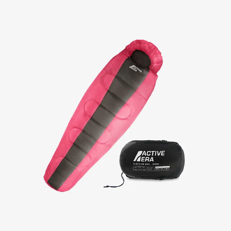 Compact paracord bracelet-Professional 3-4 Season Mummy Sleeping Bag - Pink - (300 GSM) - 1 Season