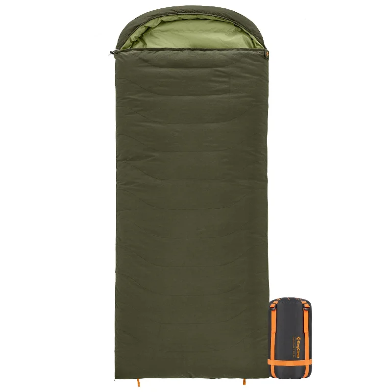 Reflective campsite boundary-KingCamp 0 Degree Recycled Down & Cotton Sleeping Bag