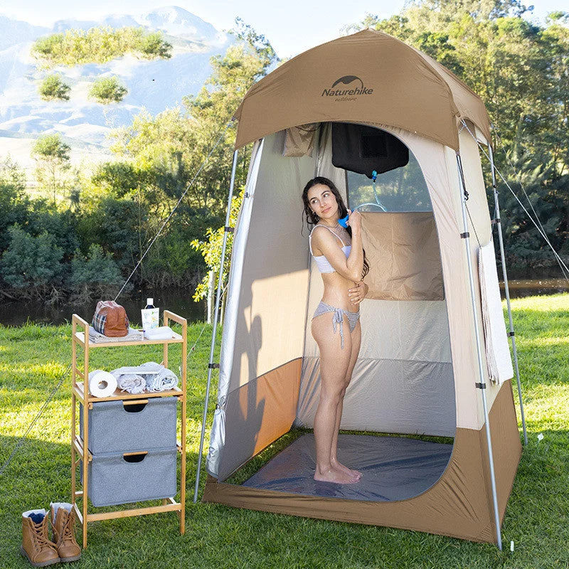 Heavy-duty tent guylines-Single Person Sun Protection Folding Changing Shed Mobile