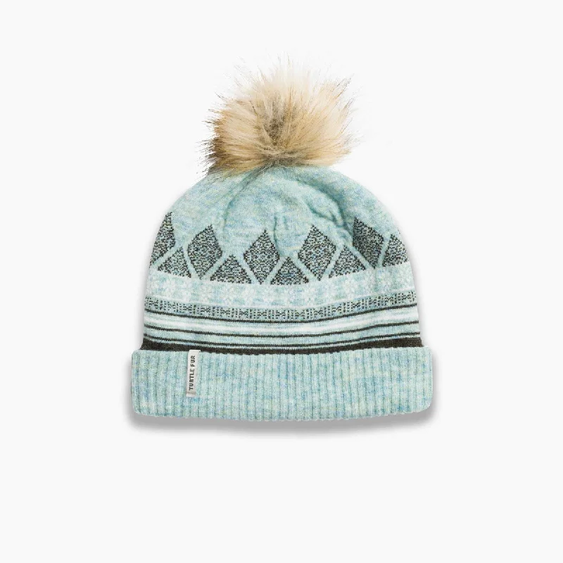 Collapsible camp fork-Recycled Ellen Pom Beanie - Mint