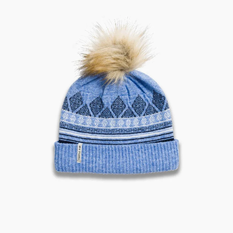 Non-stick camp wok-Recycled Ellen Pom Beanie - Sky