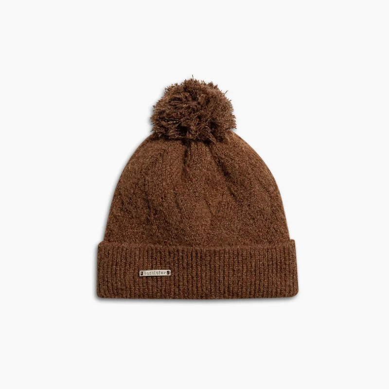 Windproof camp cooker-Recycled Victoria Pom Beanie - Brown