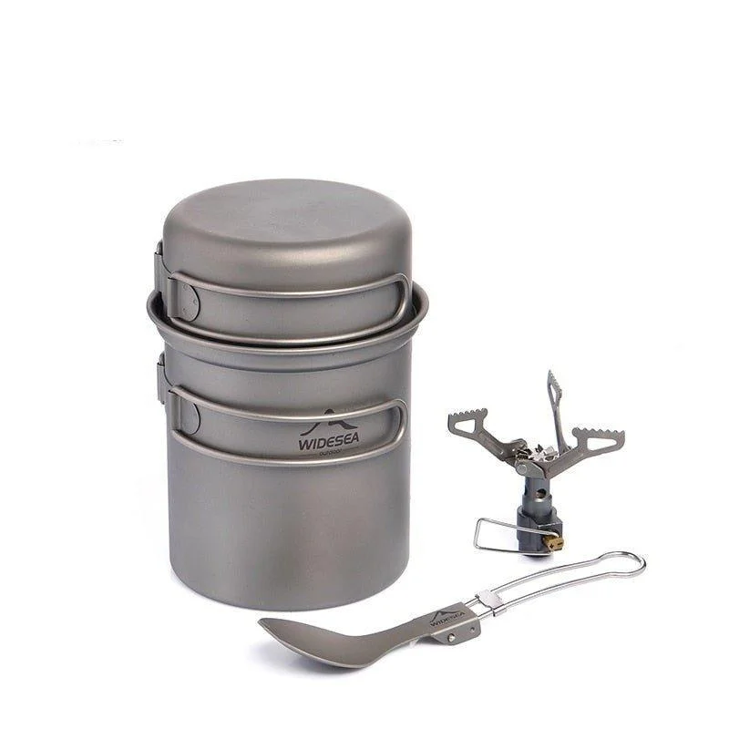 Non-stick camp pot-Ultra-light Titanium Outdoor Kitchen Cooking Pot