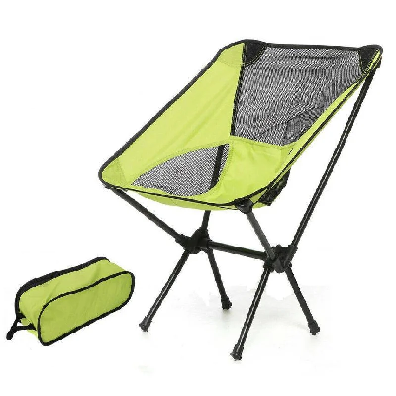 Anti-slip camp blanket-Ultralight Aluminum Alloy Folding Camping Camp Chair Outdoor Hiking Patio Backpacking Green