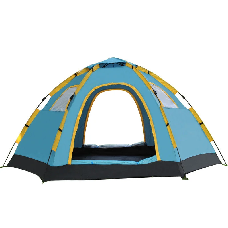 Portable camping teapot-Wholesale outdoor quick tent, 5-8 people camping tent camping, lazy quicksix angle speed tent